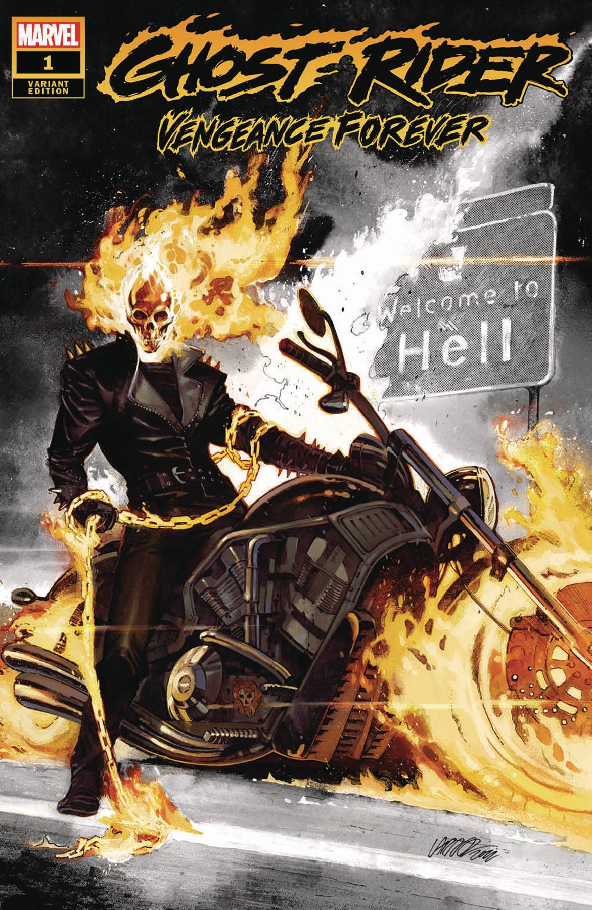 GHOST RIDER VENGEANCE FOREVER #1 PEPE LARRAZ DIAMOND RETAILER VARIANT
