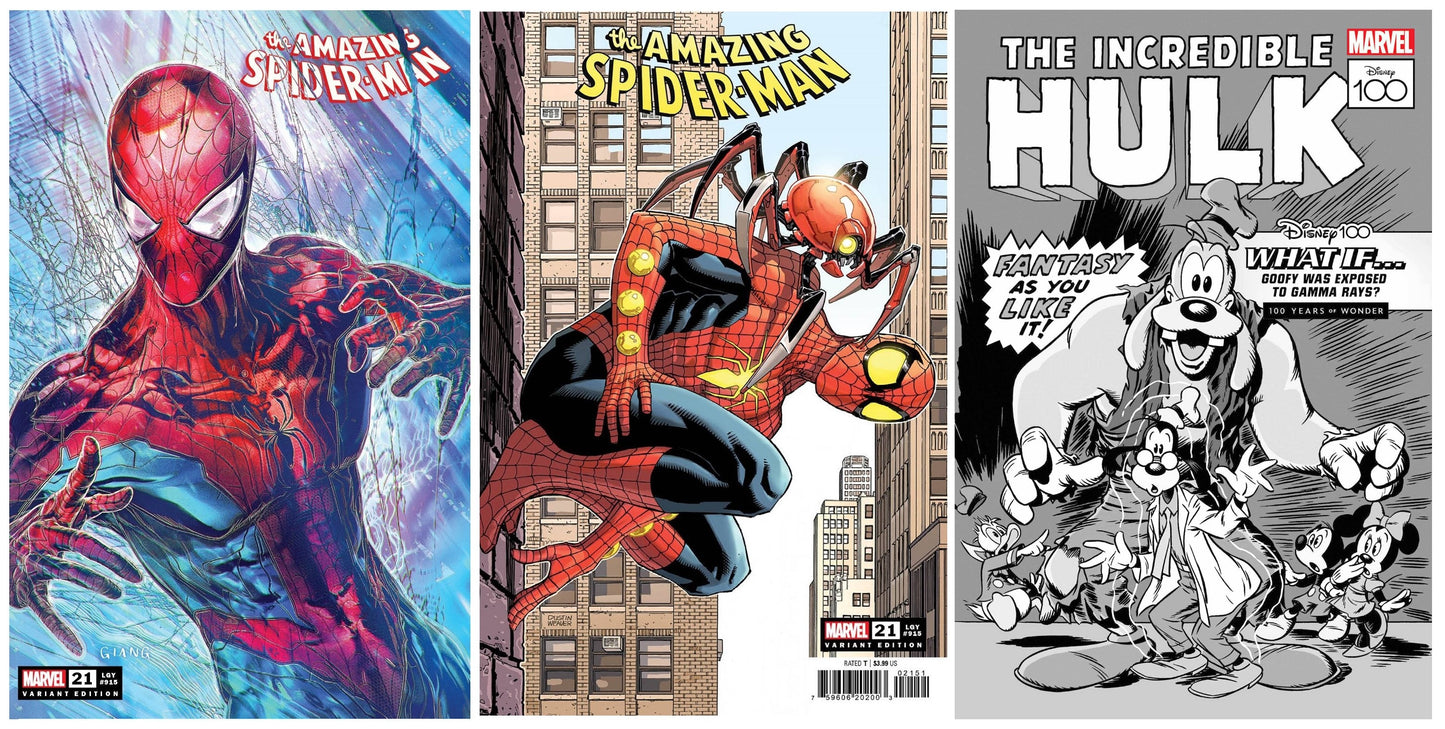 AMAZING SPIDER-MAN #21 JOHN GIANG VARIANT LIMITED TO 800 COPIES WITH NUMBERED COA + 1:25 & 1:100 VARIANTS