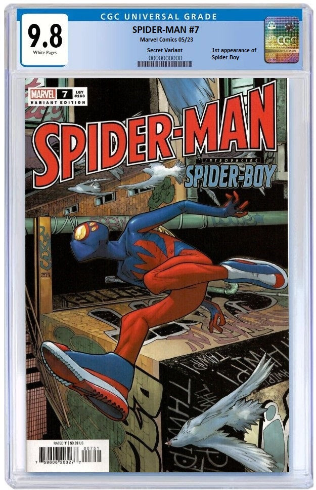 SPIDER-MAN #7 TOP SECRET SPOILER VARIANT CGC 9.8 - 1ST APP & COVER OF SPIDER-BOY