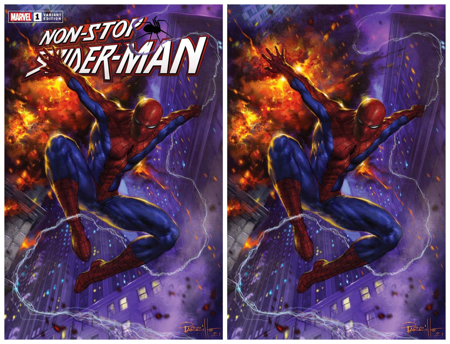 NON-STOP SPIDER-MAN #1 LUCIO PARRILLO TRADE/VIRGIN VARIANT SET LIMITED TO 1000 SET