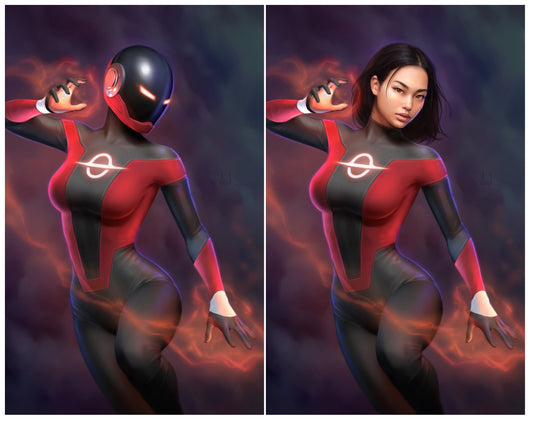 RADIANT RED #1 WILL JACK HELMET/UNMASKED VIRGIN VARIANT SET LIMITED TO 500 SETS