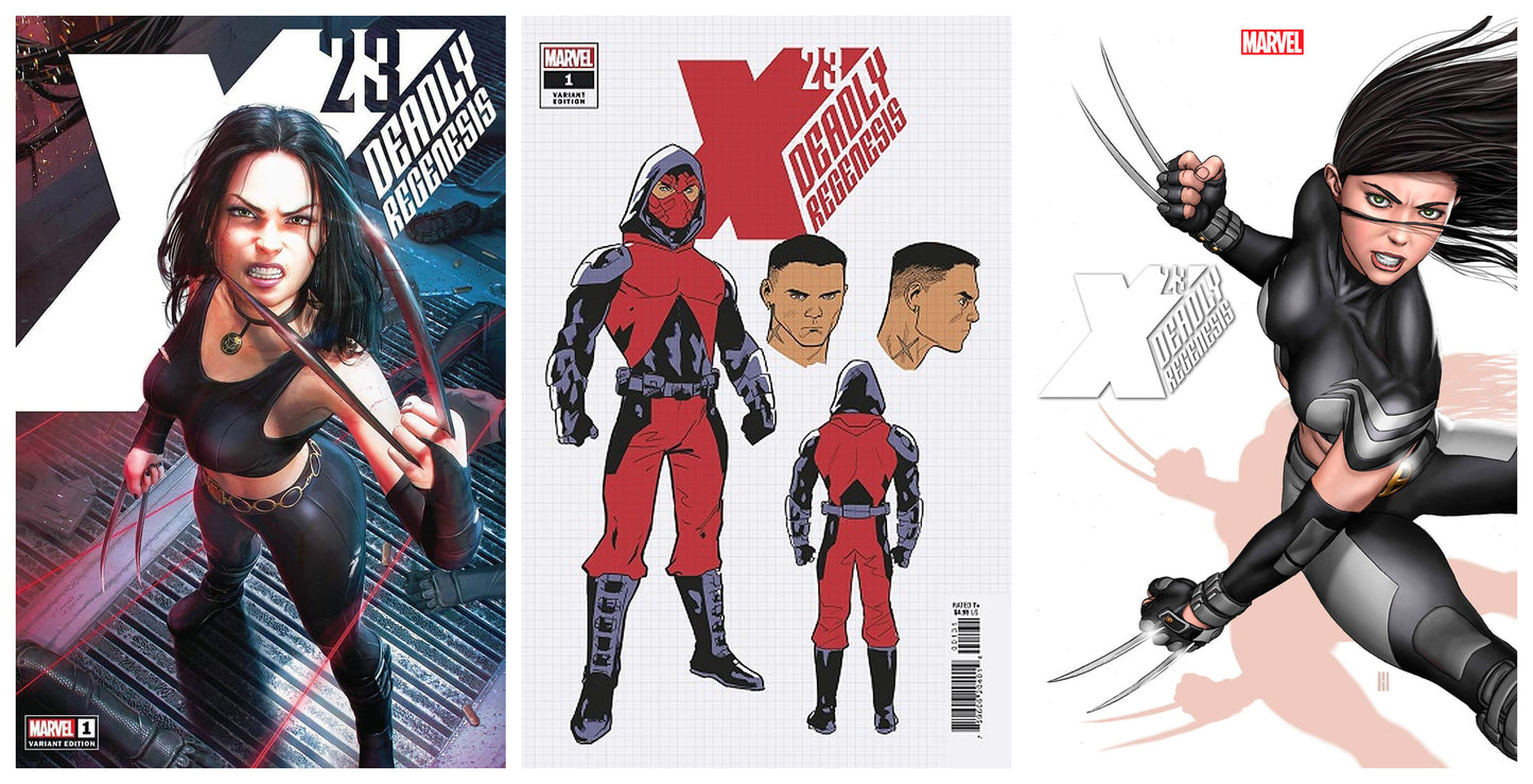 X-23 DEADLY REGENESIS #1 TIAGO DA SILVA VARIANT LIMITED TO 400 COPIES WITH NUMBERED COA + 1:10 & 1:50 VARIANT