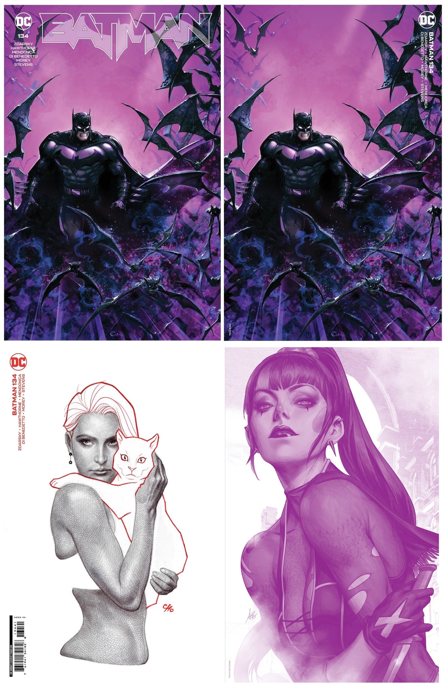 BATMAN #134 CLAYTON CRAIN TRADE/MINIMAL TRADE VARIANT SET LIMITED TO 1000 SETS WITH COA + 1:25 & 1:50 VARIANT