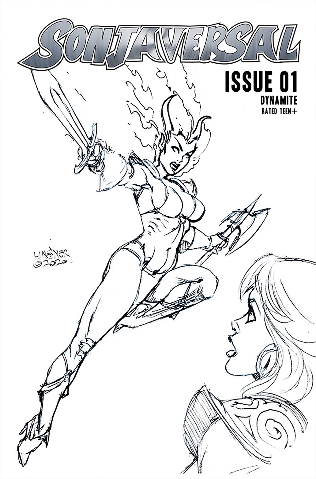 03/02/2021 SONJAVERSAL #1 1:20 LISNER B&W VARIANT