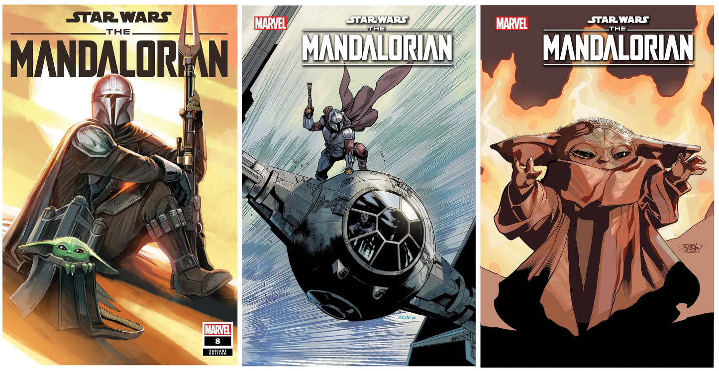 STAR WARS MANDALORIAN #8 STEPHANIE HANS VARIANT LIMITED TO 800 COPIES WITH NUMBERED COA + 1:25 & 1:50 VARIANTS