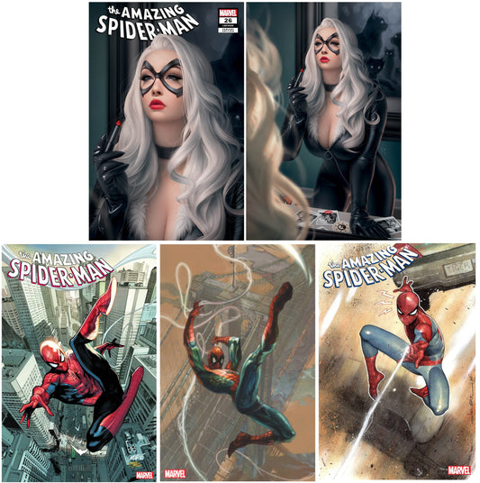 AMAZING SPIDER-MAN #26 WARREN LOUW TRADE/VIRGIN VARIANT SET LIMITED TO 1000 SETS + 1:25, 1:100 & 1:200 VARIANTS