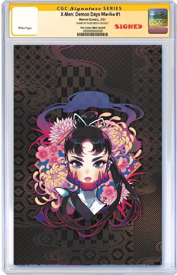 DEMON DAYS MARIKO #1 ROSE BESCH VIRGIN VARIANT LIMITED TO 1000 CGC SS PREORDER