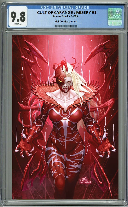 CULT OF CARNAGE MISERY #1 INHYUK LEE VIRGIN VARIANT LIMITED TO 600 COPIES WITH NUMBERED COA CGC 9.8 PREORDER