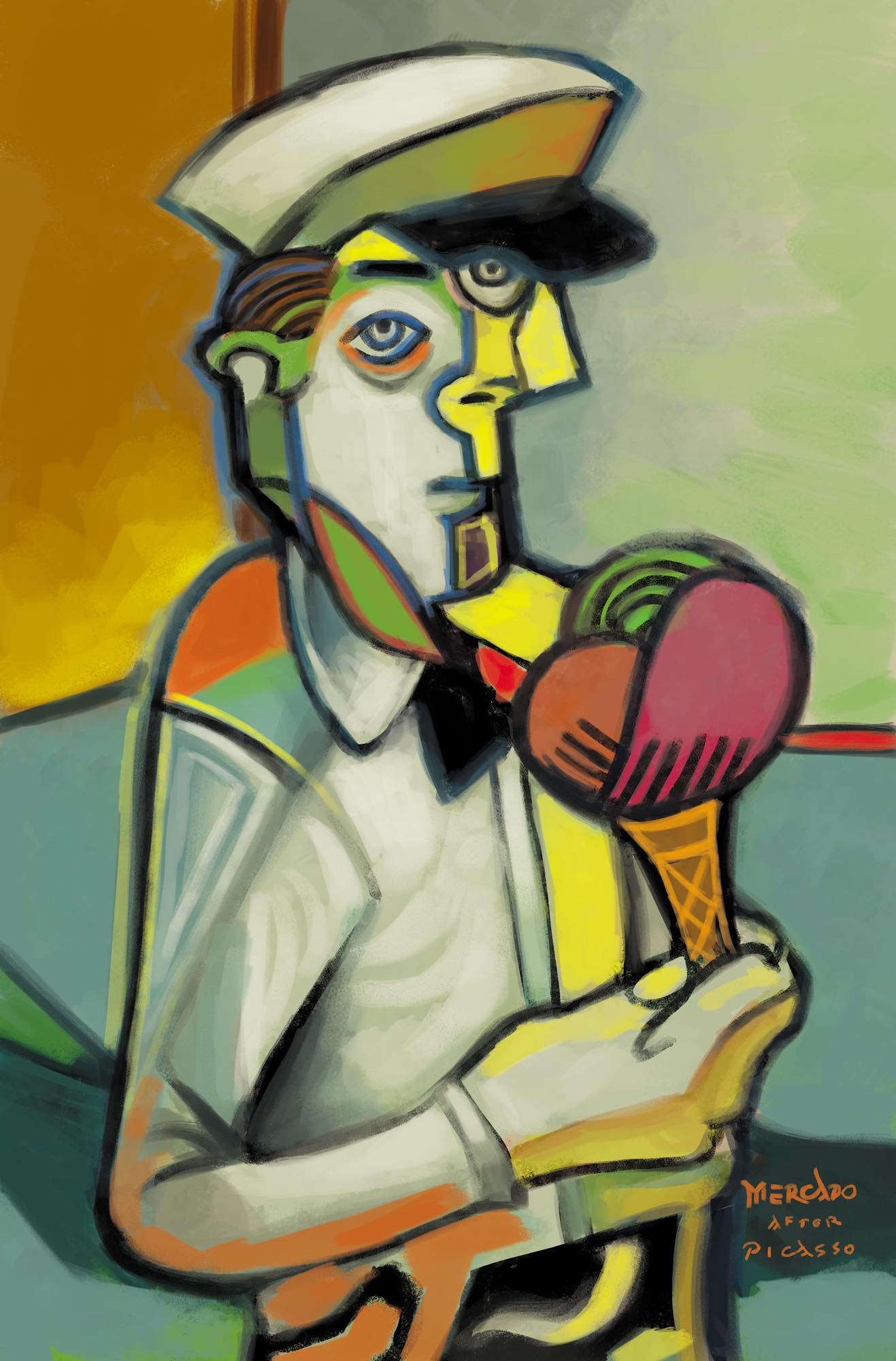 ICE CREAM MAN #28 MIGUEL MERCADO PICASSO HOMAGE VARIANT LIMITED TO 400 COPIES WITH NUMBERED COA