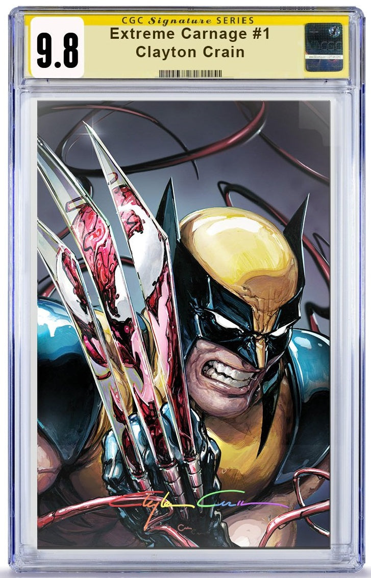 EXTREME CARNAGE ALPHA #1 CLAYTON CRAIN VIRGIN VARIANT INFINITY SIGNED CGC SS 9.8 PREORDER