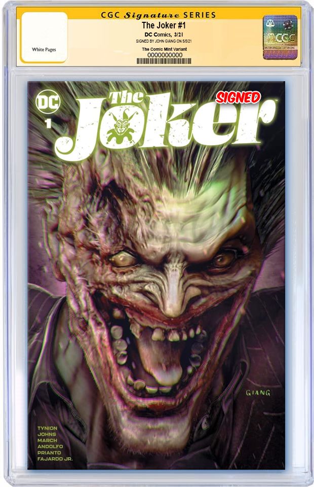 JOKER #1 JOHN GIANG VARIANT LIMITED TO 1000 WITH NUMBERED COA CGC SS PREORDER