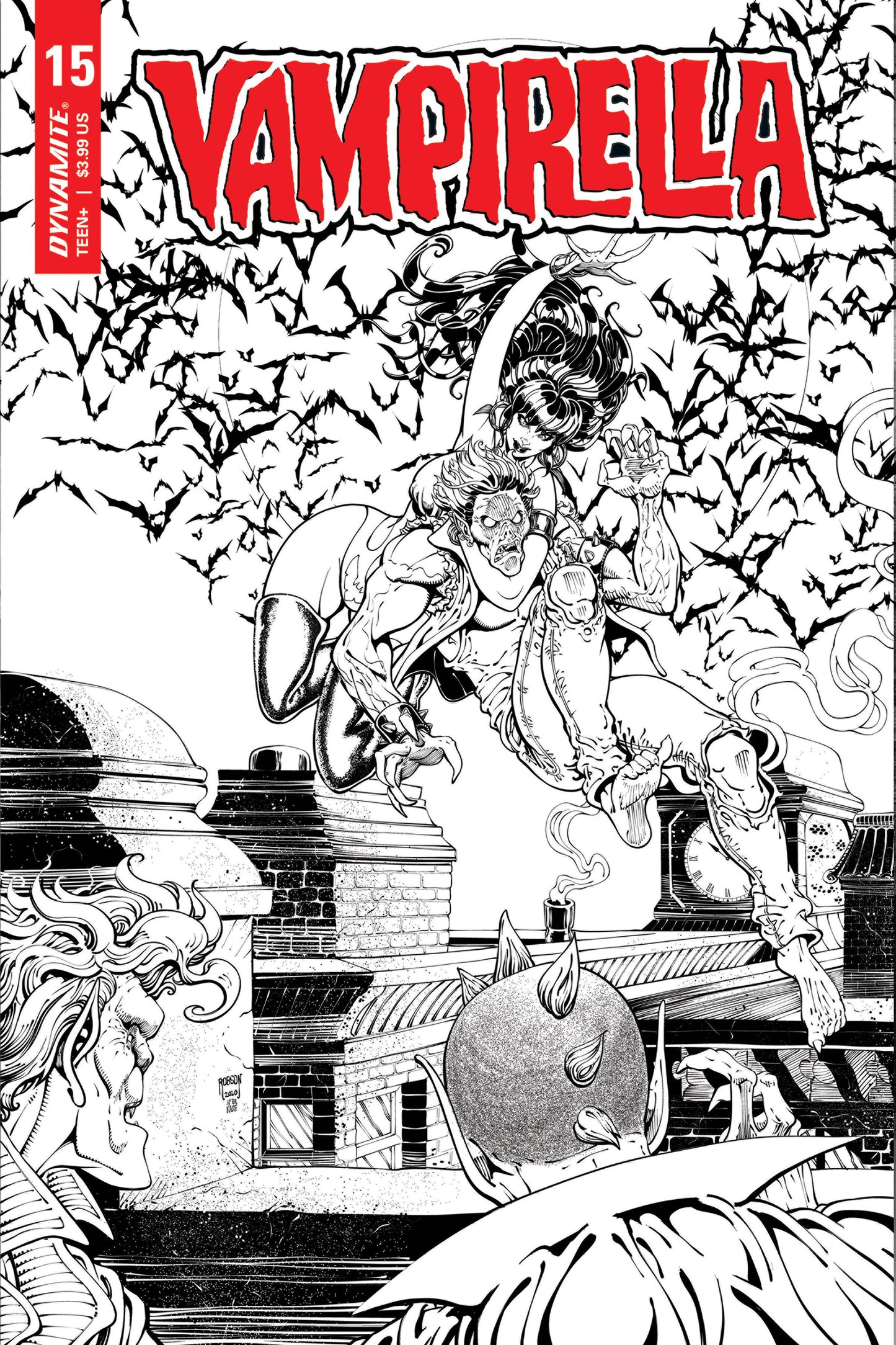 25/11/2020 VAMPIRELLA #15 1:25 ROBSON DETECTIVE COMICS 1027 B&W HOMAGE VARIANT