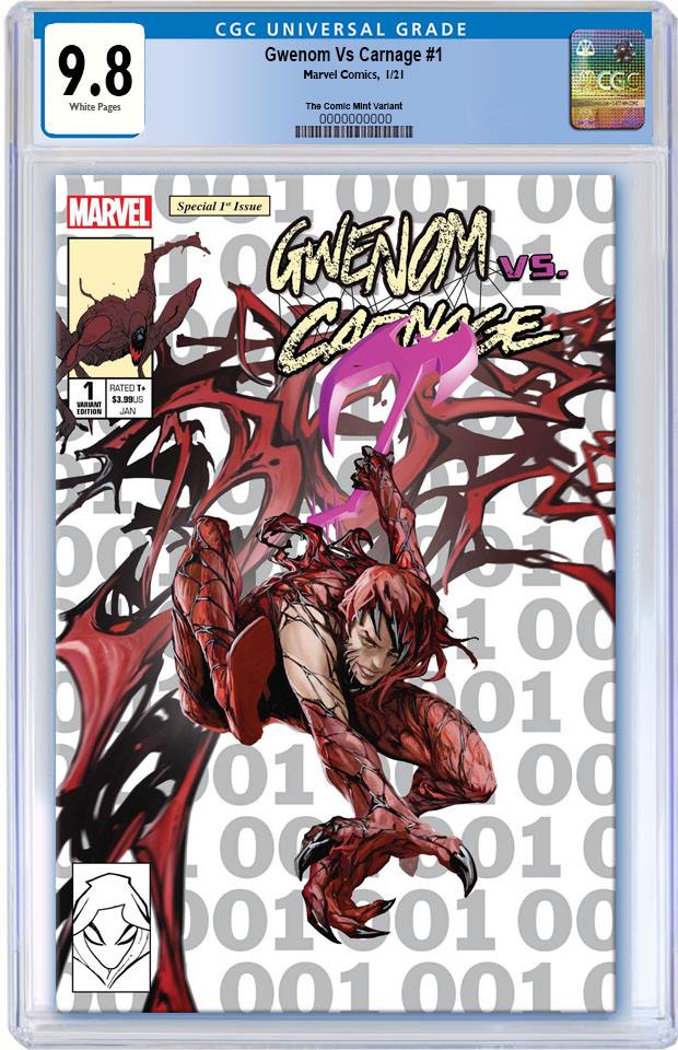 GWENOM VS CARNAGE #1 SKAN SRISUWAN CARNAGIZED MJ ASM 300 HOMAGE TRADE DRESS VARIANT LIMITED TO 3000 CGC 9.8 PREORDER