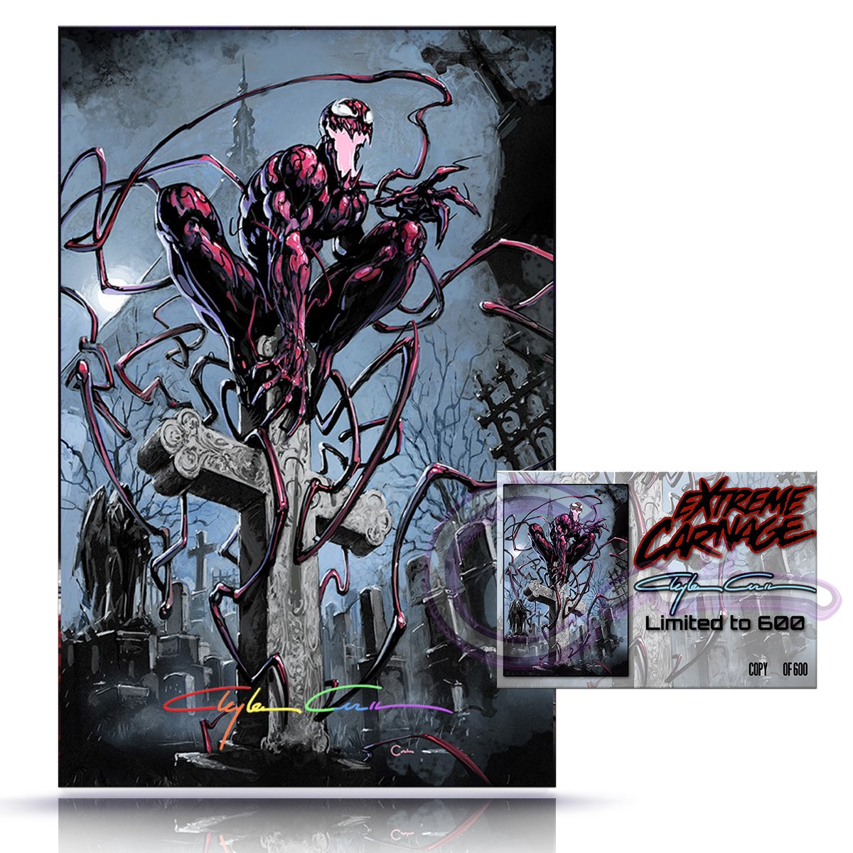 EXTREME CARNAGE ALPHA #1 CLAYTON CRAIN VIRGIN VARIANT VARIANT LIMITED TO 600 WITH NUMBERED COA INFINTY SIGNED