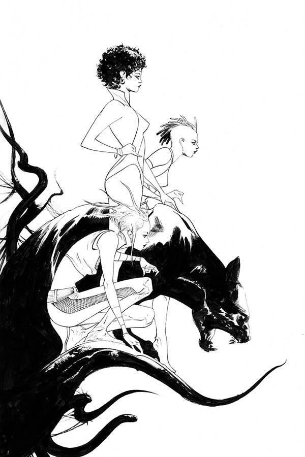 SACRED SIX #1 1:40 JAE LEE B&W VIRGIN VARIANT