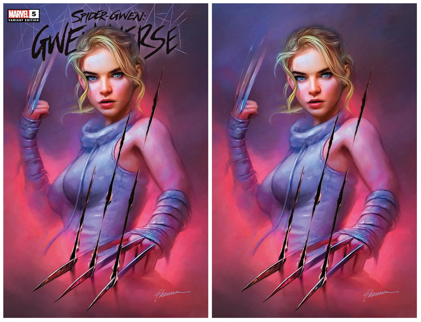 SPIDER-GWEN GWENVERSE #5 SHANNON MAER TRADE/VIRGIN VARIANT LIMITED TO 800 SETS WITH NUMBERED COA