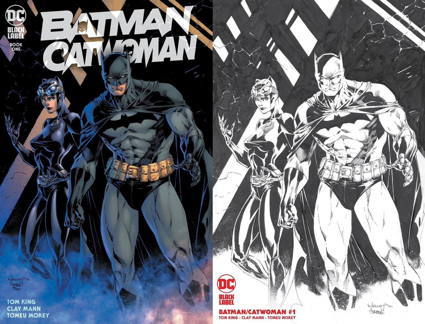 BATMAN CATWOMAN #1 SCOTT WILLIAMS & JIM LEE TRADE DRESS/MINIMAL TRADE SKETCH VARIANT SET