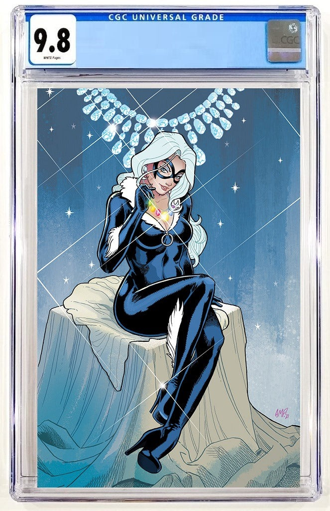 GIANT-SIZE BLACK CAT INFINITY SCORE #1 TONY FLEECS VIRGIN HOMAGE VARIANT LIMITED TO 1000 CGC 9.8 PREORDER