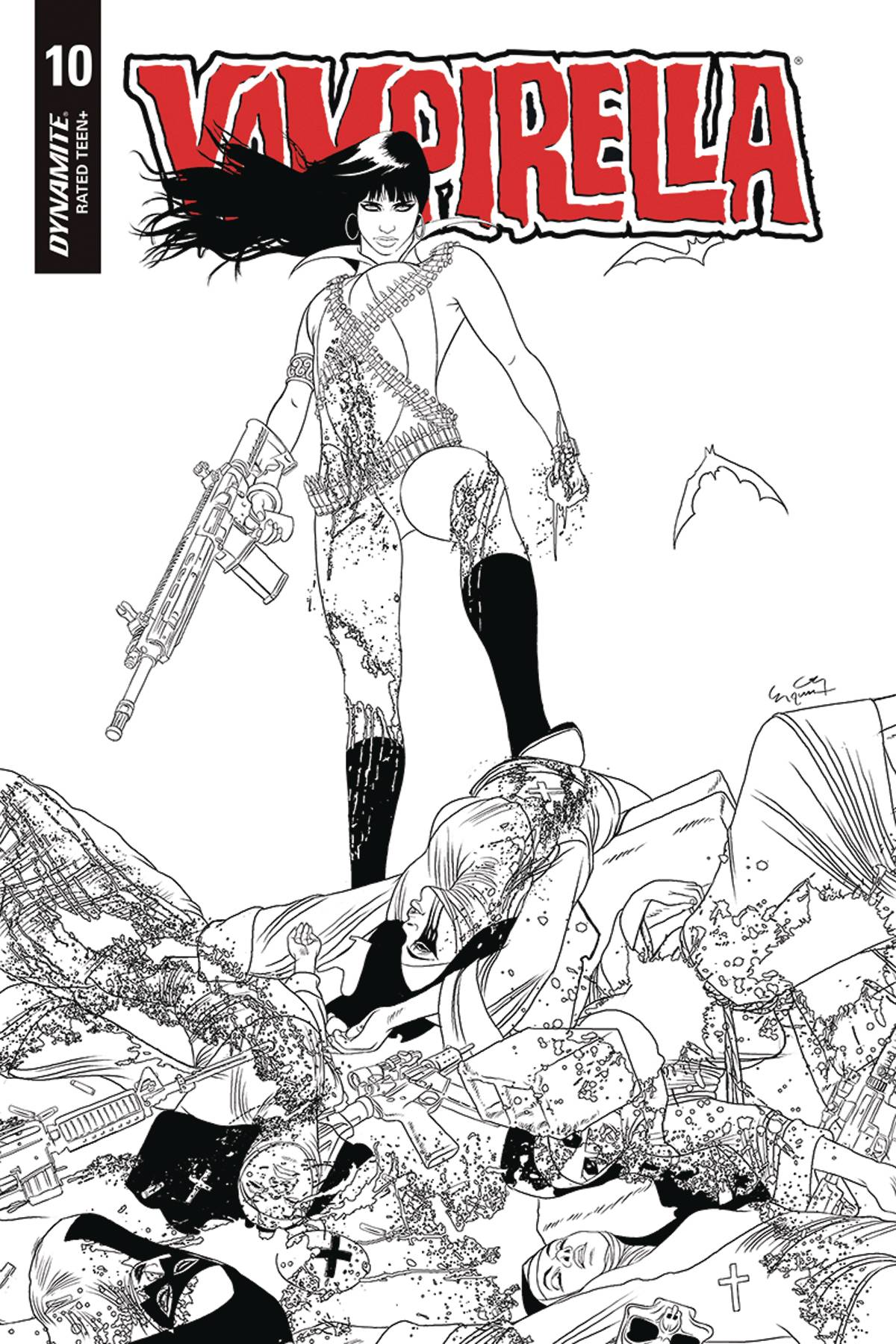15/04/2020 VAMPIRELLA #10 1:20 GUNDUZ B&W VARIANT