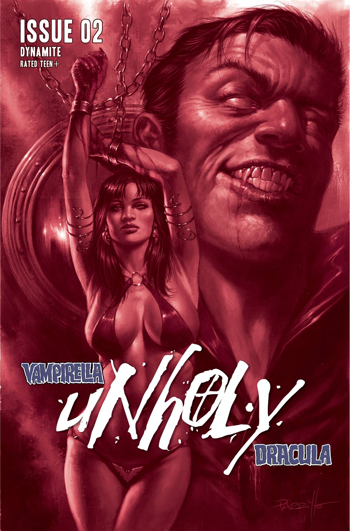 VAMPIRELLA DRACULA UNHOLY #2 1:10 PARRILLO RED TINT VARIANT