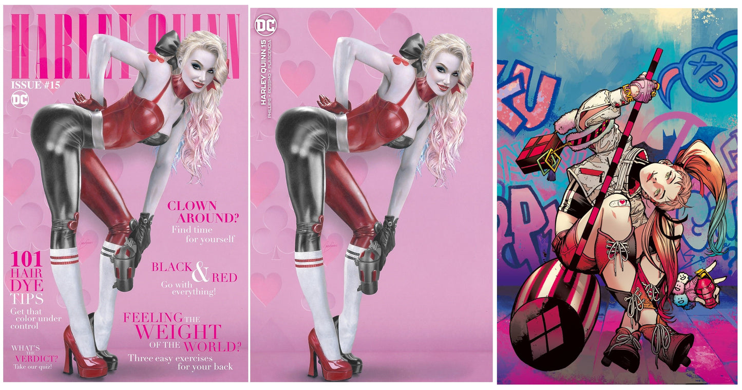 HARLEY QUINN #15 NATALI SANDERS MINIMAL TRADE/TRADE SET LIMITED TO 1500 SETS & 1:25 KAMOME VARIANT