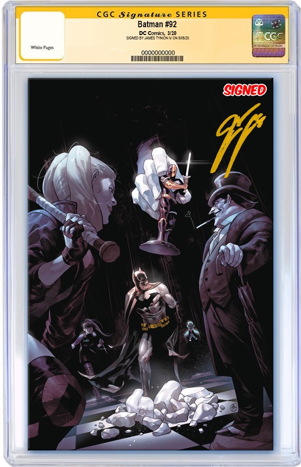 BATMAN #92 - PUNCHLINE 1ST COVER APPEARANCE - CGC SS SIGNED BY JAMES TYNION IV