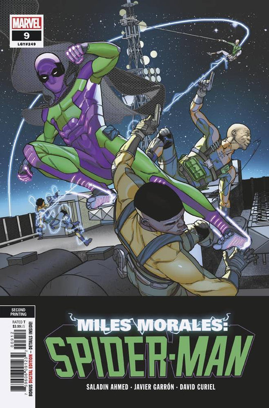 MILES MORALES SPIDER-MAN #9 RARE 2ND PRINT GARRON VARIANT