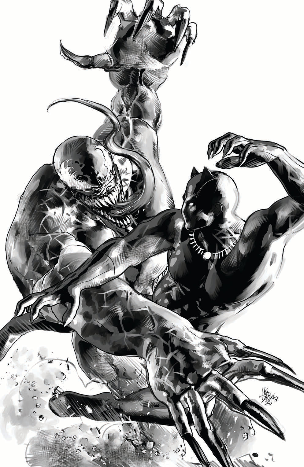 BLACK PANTHER #1 MIKE DEODATO VENOM TRADE/VIRGIN VARIANT SET LIMITED TO 1000 SETS