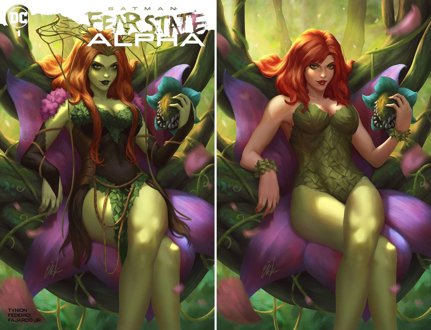 BATMAN FEAR STATE ALPHA #1 EJIKURE TRADE DRESS/CLASSIC IVY VARIANT SET LIMITED TO 1250