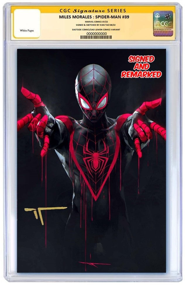 MILES MORALES SPIDER-MAN #39 IVAN TAO VIRGIN VARIANT LIMITED TO 1000 CGC REMARK PREORDER
