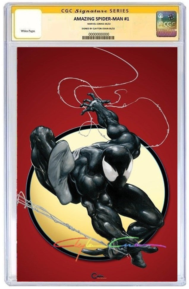 AMAZING SPIDER-MAN #1 (2022) CLAYTON CRAIN ASM 300 HOMAGE VIRGIN VARIANT INFINITY SIGNED CGC SS PREORDER