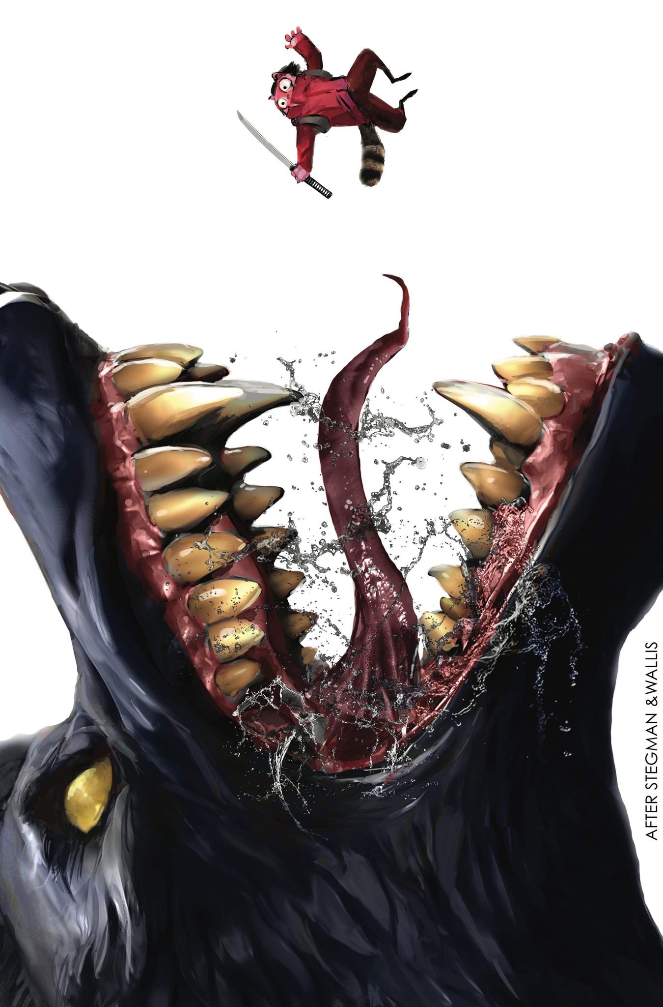 LITTLE RED RONIN #1 JOHN GALLAGHER 'VENOM 3 HOMAGE' VIRGIN VARIANT LIMITED TO 200 COPIES WITH COA