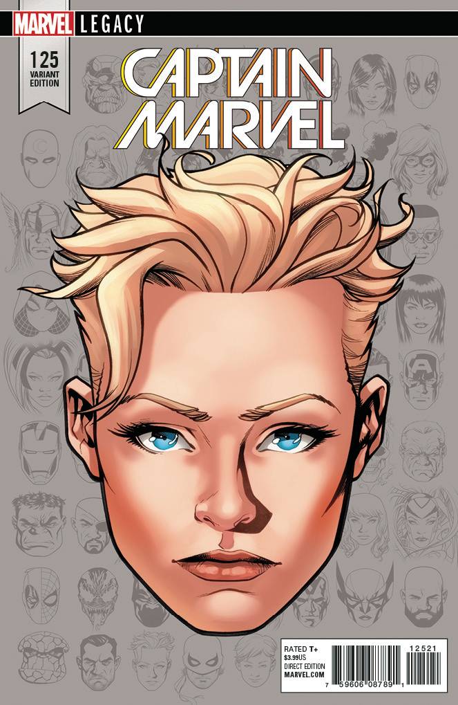 CAPTAIN MARVEL #125 MIKE MCKONE 1:10 LEGACY HEADSHOT VARIANT