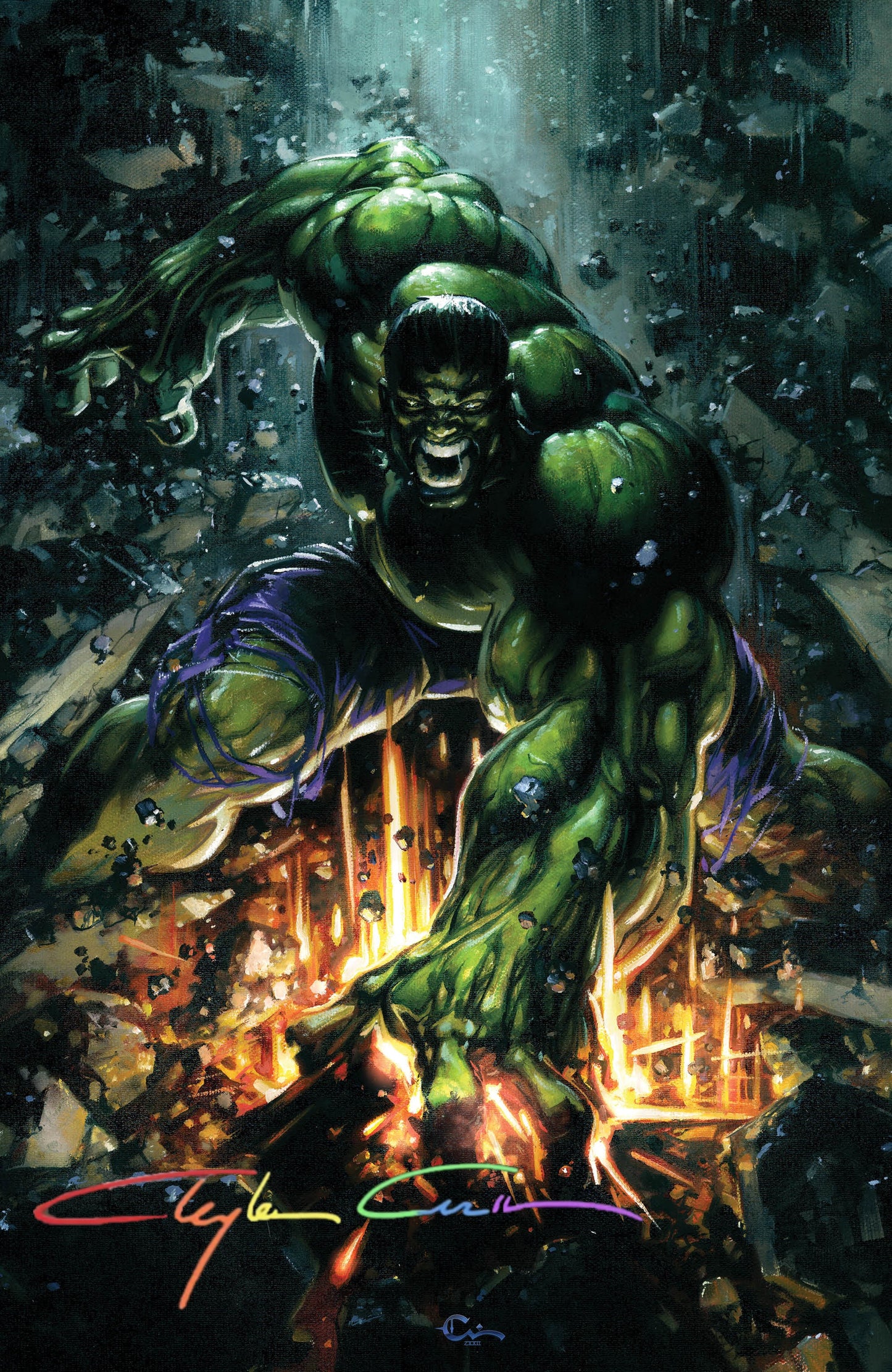 HULK #6 CLAYTON CRAIN MEGACON VARIANT INFINITY SIGNED WITH COA