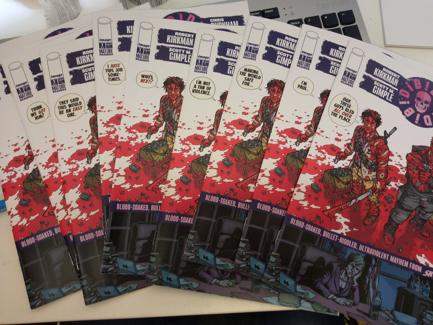 DIE DIE DIE #1 NEW ROBERT KIRKMAN BOOK IMAGE THANK YOU VARIANT