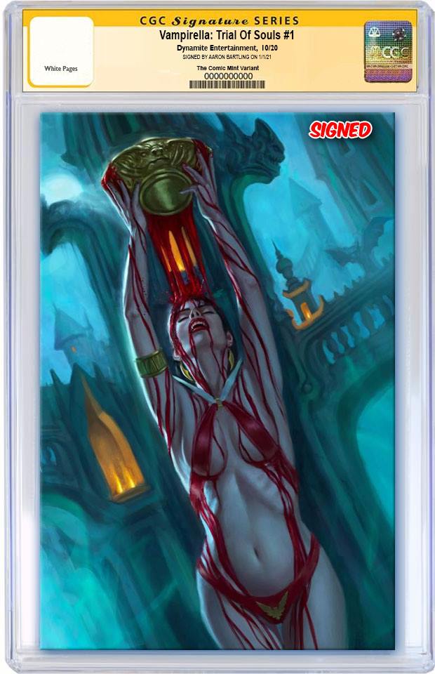 VAMPIRELLA TRIAL OF THE SOUL AARON BARTLING VIRGIN VARIANT LIMITED TO 500 COPIES CGC SS PREORDER