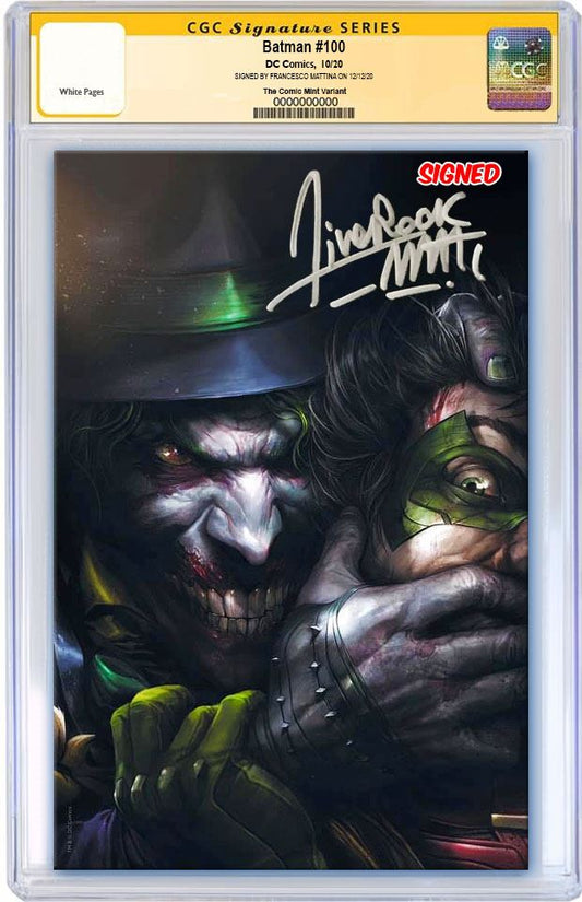 BATMAN #100 FRANCESCO MATTINA VIRGIN VARIANT LIMITED TO 1500 CGC SS PREORDER
