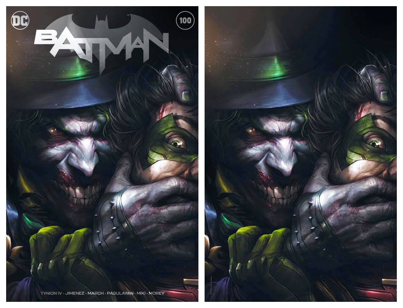 BATMAN #100 FRANCESCO MATTINA TRADE/VIRGIN VARIANT SET LIMITED TO 1500 SETS