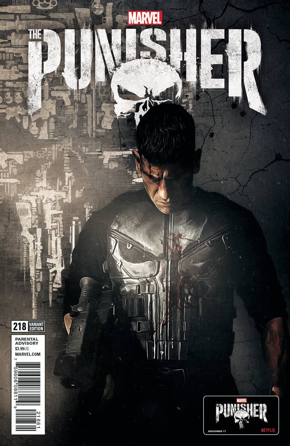 PUNISHER #218 RARE TV VARIANT LEG VF