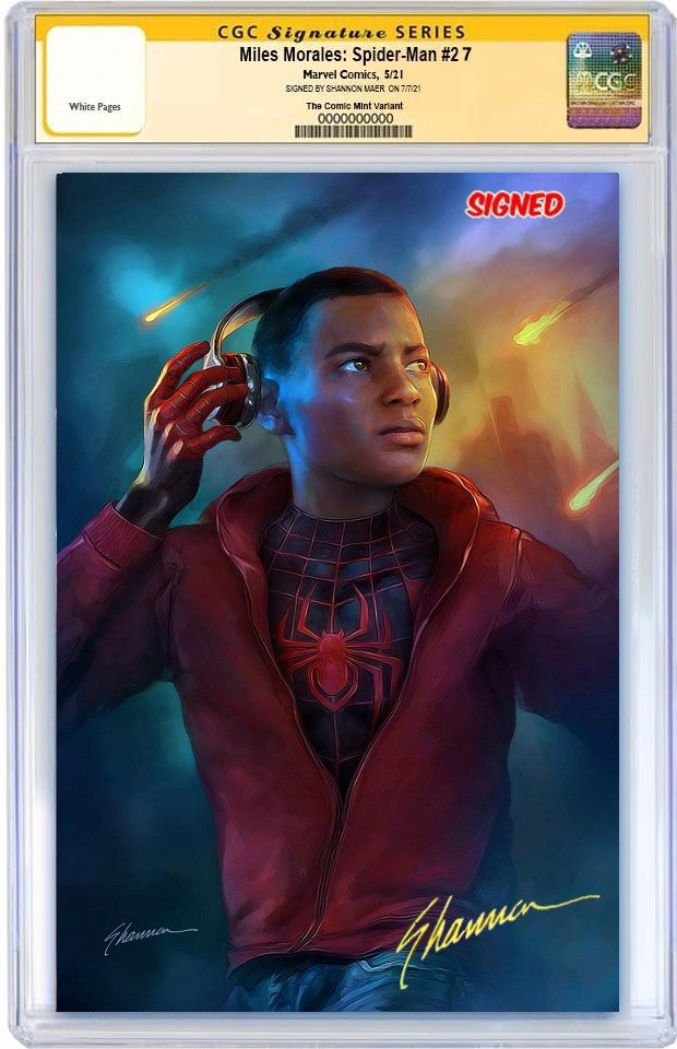 MILES MORALES SPIDER-MAN #28 SHANNON MAER VIRGIN VARIANT LIMITED TO 600 WITH COA CGC SS PREORDER