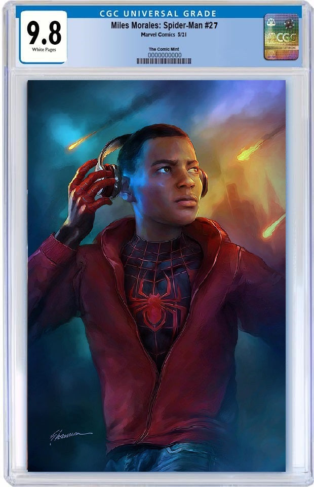 MILES MORALES SPIDER-MAN #28 SHANNON MAER VIRGIN VARIANT LIMITED TO 600 WITH COA CGC 9.8 PREORDER
