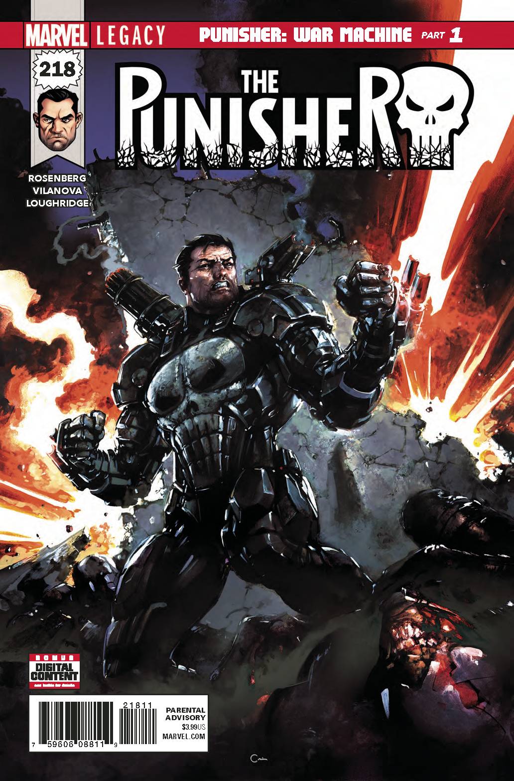 PUNISHER #218 LEG - 1ST PUNISHER WAR MACHINE VF