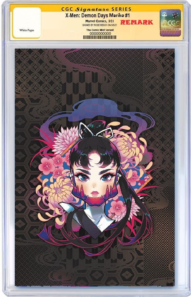 DEMON DAYS MARIKO #1 ROSE BESCH VIRGIN VARIANT LIMITED TO 1000 CGC REMARK PREORDER