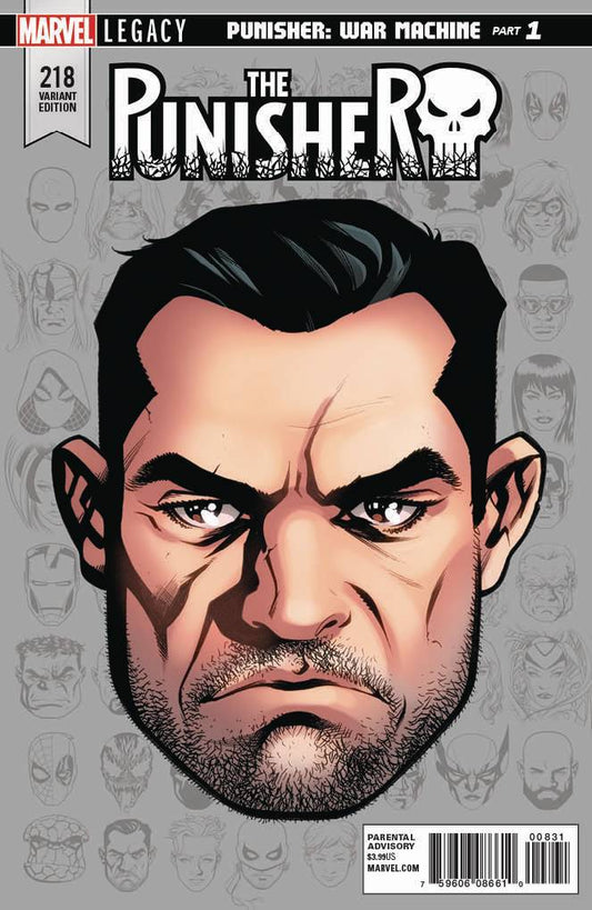 PUNISHER #218 1:10 MCKONE LEGACY HEADSHOT VARIANT LEG