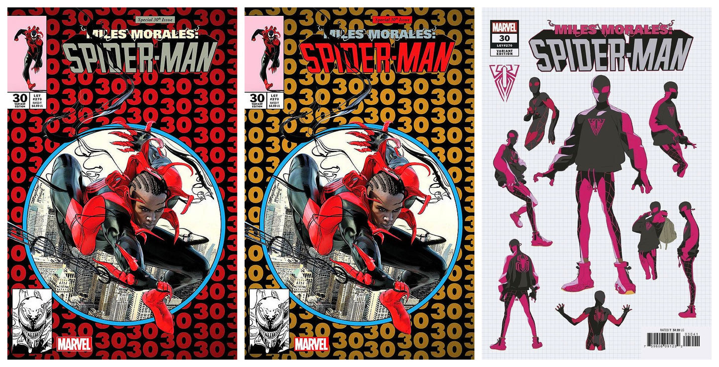 MILES MORALES SPIDER-MAN #30 MIKE MAYHEW TRADE/VIRGIN VARIANT LIMITED TO 1000 SETS & 1:10 DESIGN VARIANT