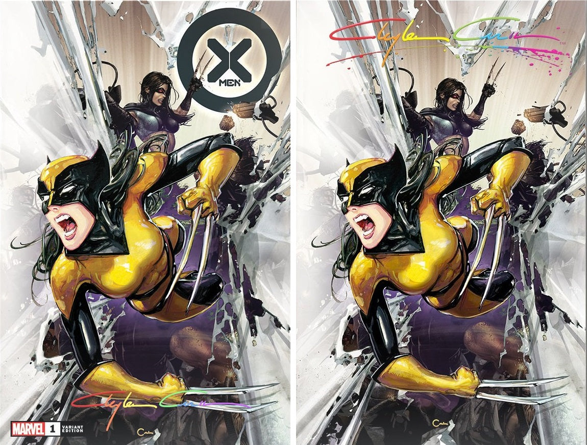 X-MEN #1 CLAYTON CRAIN TRADE/VIRGIN VARIANT SET INIFINITY SIGNED WITH COA