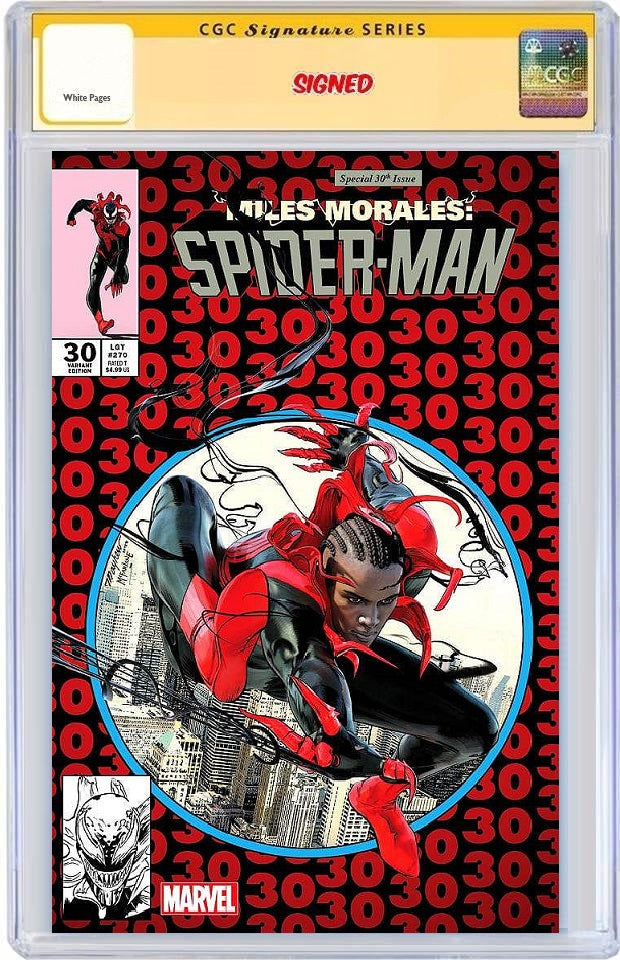 MILES MORALES SPIDER-MAN #30 MIKE MAYHEW TRADE DRESS VARIANT LIMITED TO 3000 CGC SS PREORDER