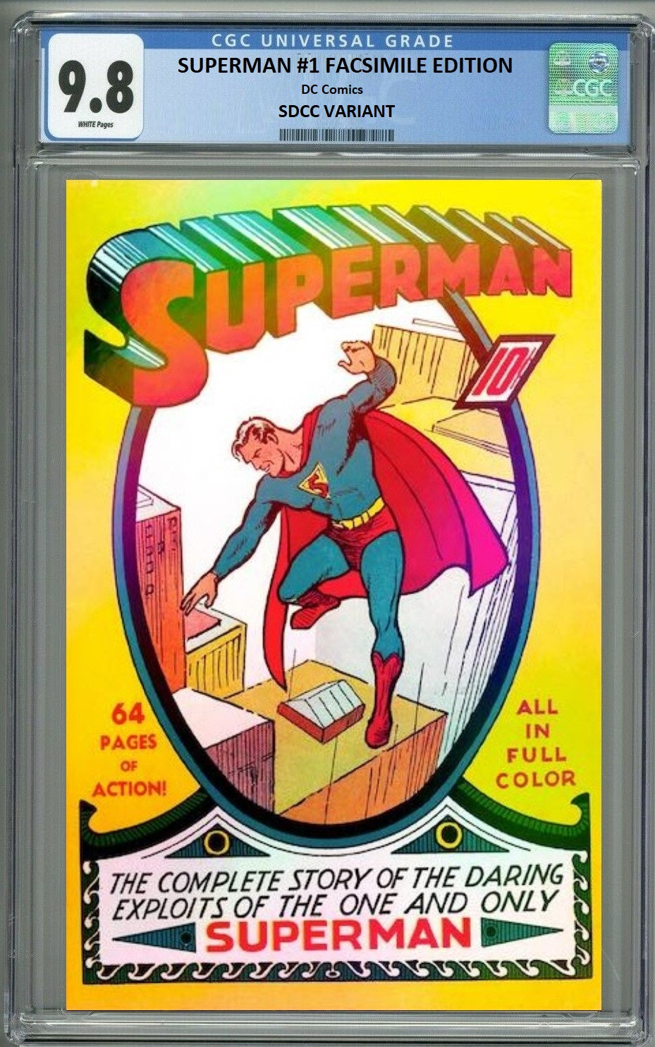 SDCC 2023 SUPERMAN #1 FACSIMILE EDITION FOIL VARIANT LIMITED TO 1200 COPIES - RAW & GRADED OPTIONS
