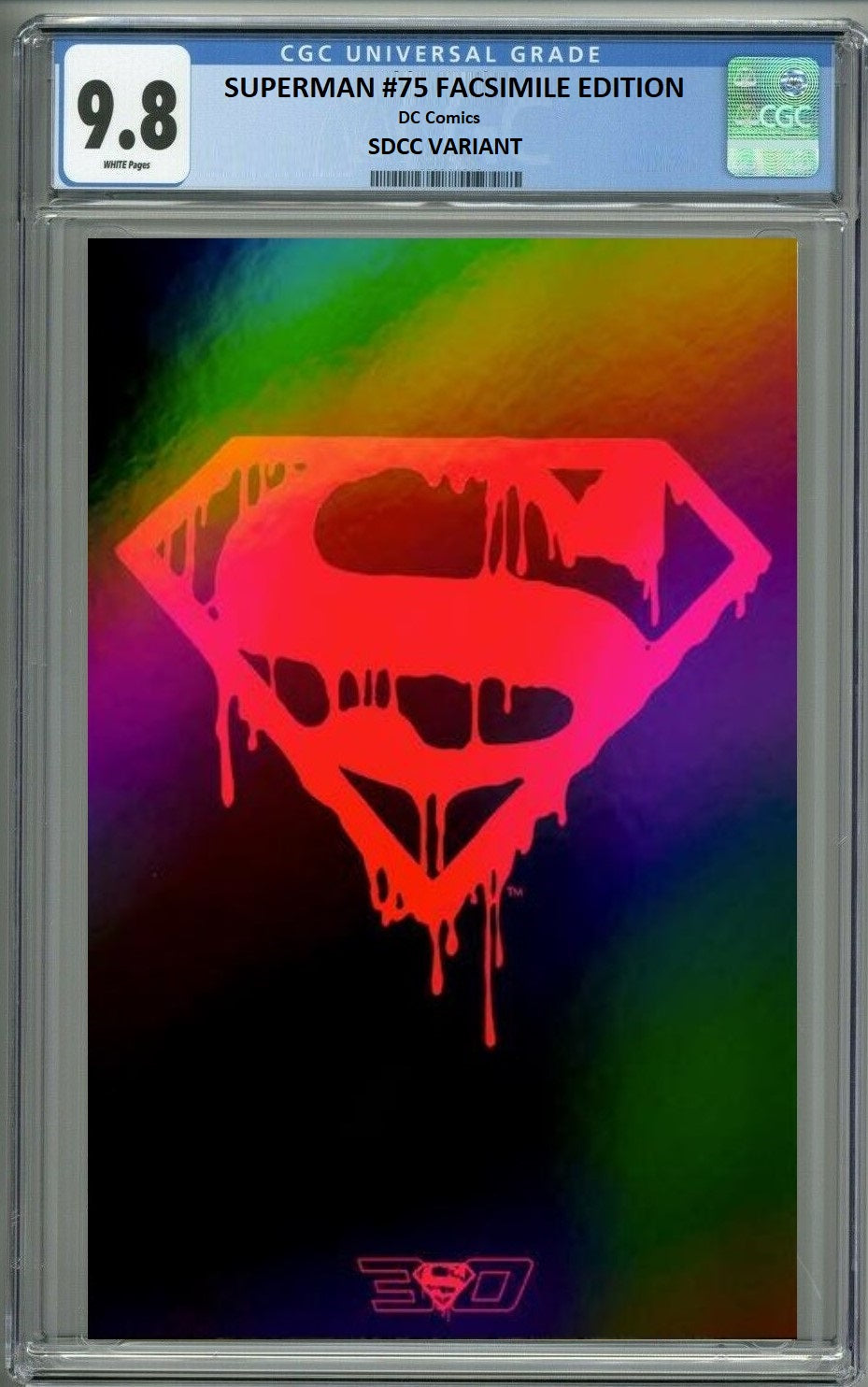 SDCC 2023 SUPERMAN #75 SPECIAL EDITION BLACK FOIL LOGO VARIANT LIMITED TO 1200 COPIES - RAW & GRADED OPTIONS