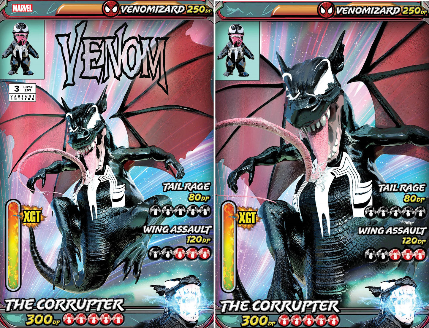 VENOM #3 MIKE MAYHEW VENOMIZARD TRADE/VIRGIN VARIANT SET LIMITED TO 1000 SETS